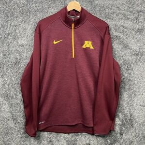 Minnesota Golden Gophers Quarter 1/4 Zip Sweater Mens Large Nike Golf Dri Fit